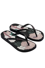 Ipanema Chinelos anat com flores pretas preto