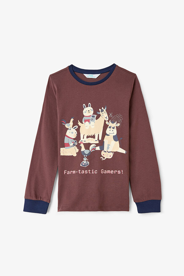 Penti Pack de 2 pijamas de manga larga de algod&oacute;n Farm-Tastic para ni&ntilde;o estampado