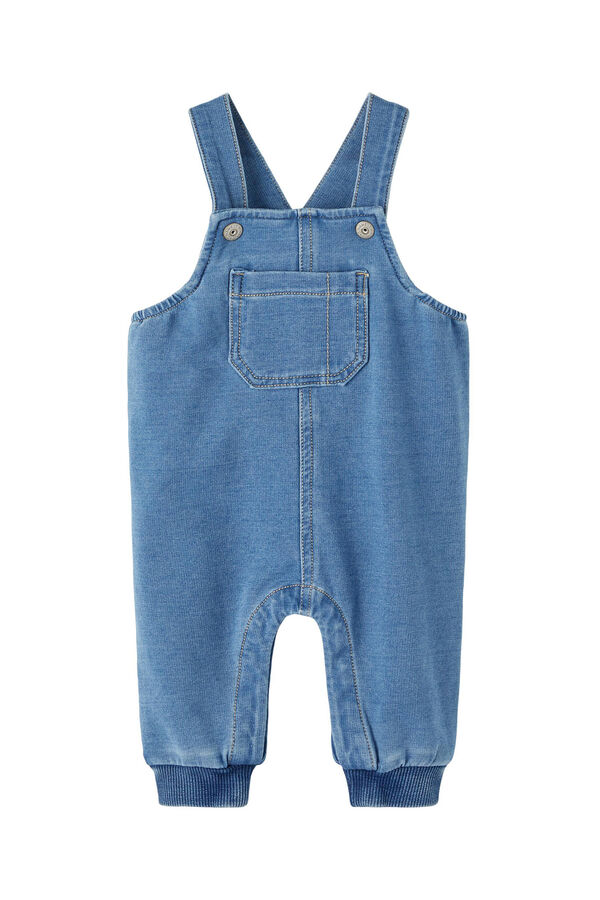 Womensecret Ausgesprochen elastische Jeans-Latzhose für Baby-Jungen mit Fronttasche Blau
