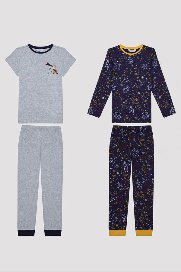 Womensecret Boy Galaxy Watcher 2 pack  Pajama Set rávasalt mintás