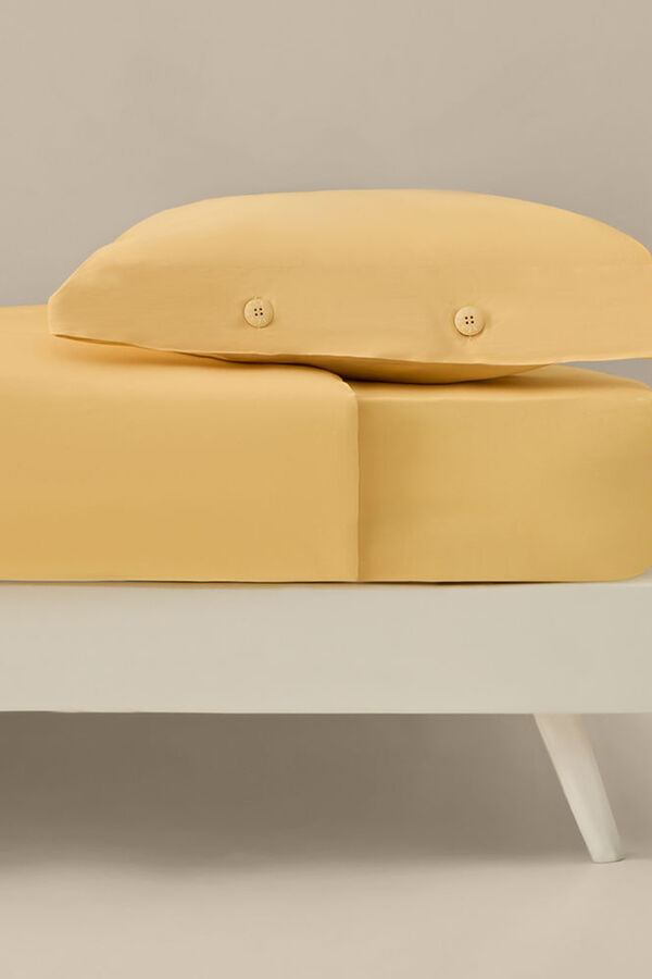 Textura Funda n&oacute;rdica algod&oacute;n org&aacute;nico amarillo