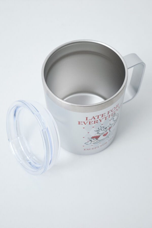 Women'secret Alice in Wonderland stainless steel mug grey