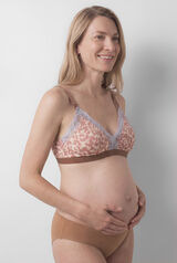 Women'secret Animal print maternity triangle bra NATURAL nude