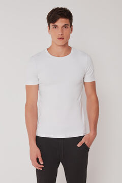 Womensecret Camiseta térmica hombre manga corta blanco