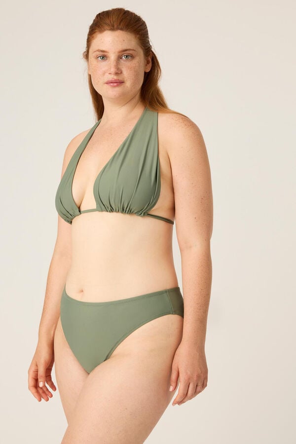 Womensecret Oasis Green multiway bikini top beige