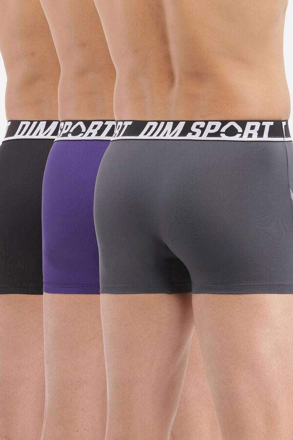 DIM Pack de 3 boxers de deporte de microfibra con malla transpirable DIM negro
