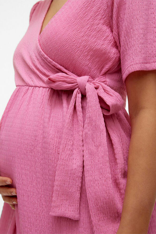 Womensecret Vestido curto de manga curta maternity e lactância rosa