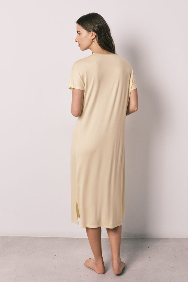 Women'secret Yellow short nightgown printed