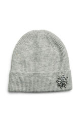 Pieces Gorro Bordado Dobladillo gris