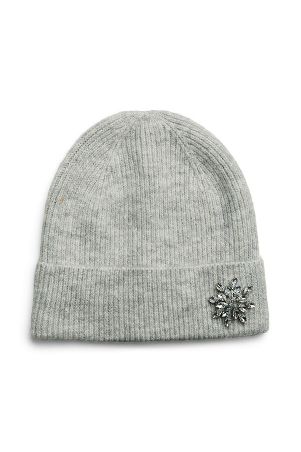 Pieces Gorro Bordado Dobladillo gris