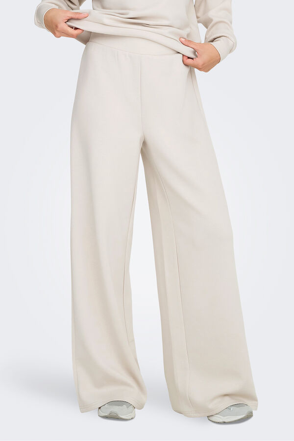 Only Play Lange Hose mit weitem Bein Grau