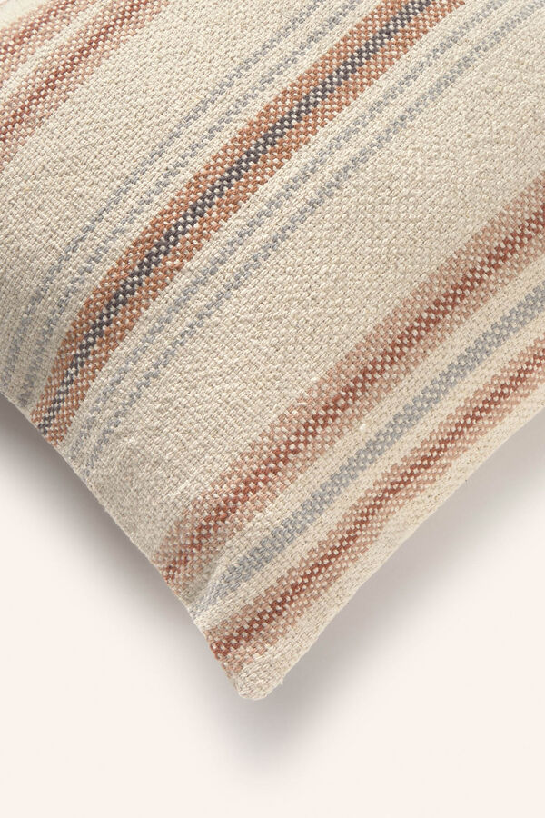 Calma House Capa de almofada riscas multicolorida Peru vermelho