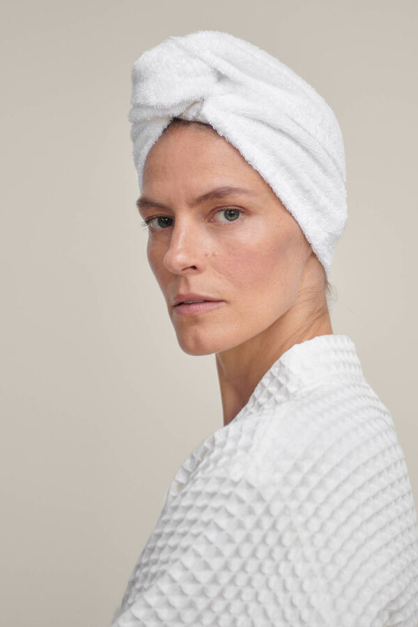 Textura Bamboo cotton head towel white
