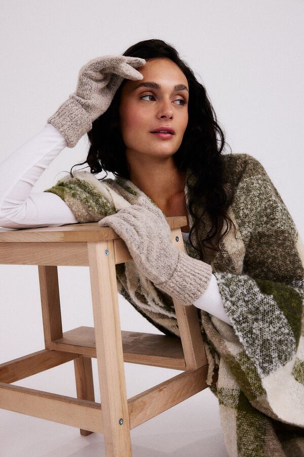 Pieces Knit gloves nude