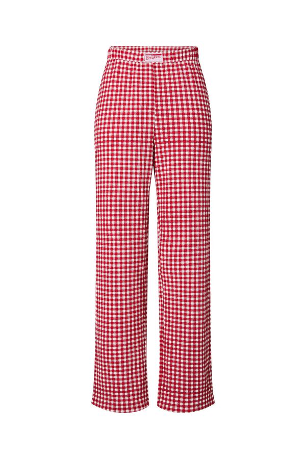 Pieces Printed trousers burgundy