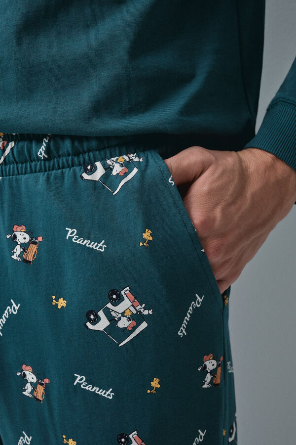 Women'secret Blue cotton long pyjamas Snoopy blue