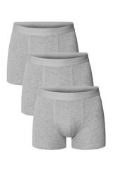 Bread & Boxers Pack de 3 b&oacute;xers algod&oacute;n org&aacute;nico grises melange gris