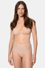 DIM High waisted slimming panty with flat stomach effect Bež