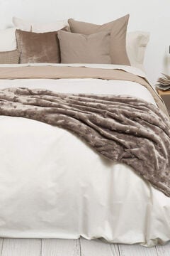 Womensecret Bettbezug Baumwollperkal wendbar. Bett 150-160 cm. Braun