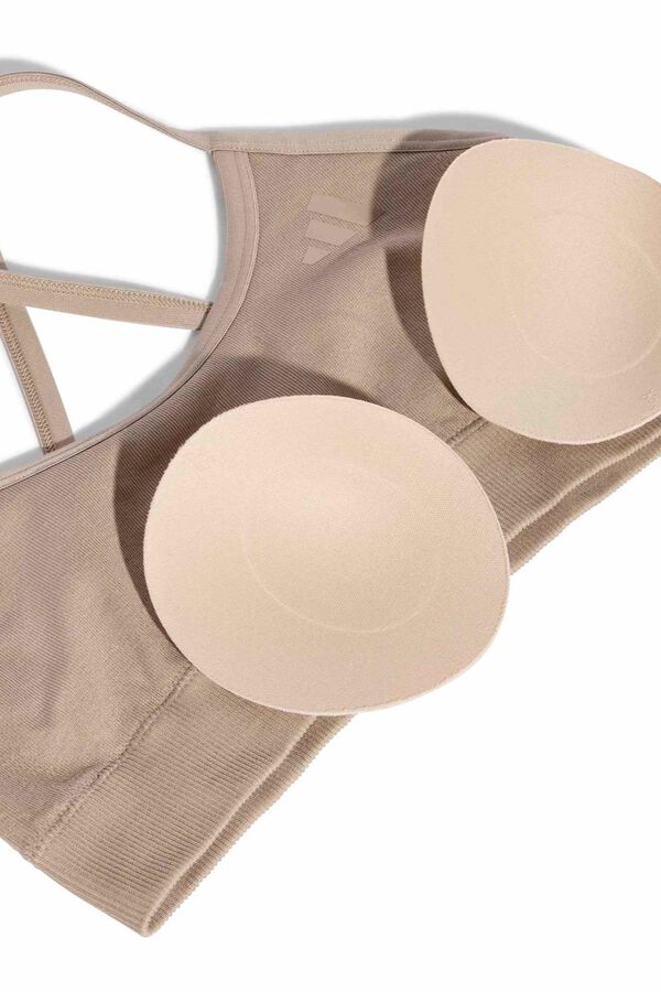 Adidas Sujetador deportivo espalda cruzada nude