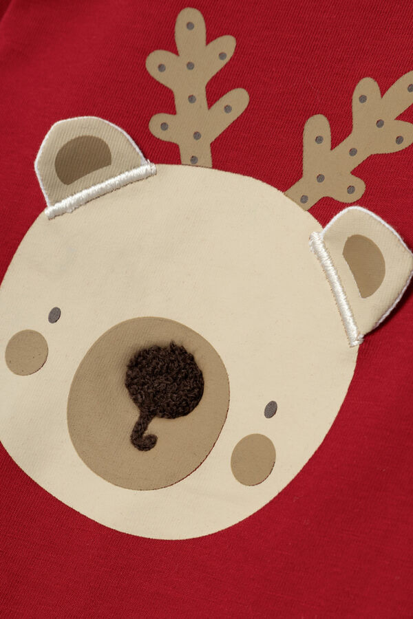 Name it Neutraler Baby-Weihnachtsb&auml;ren-Body Rot