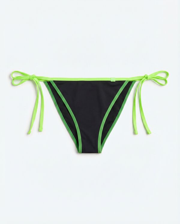HI&BYE Black Brazilian bikini bottoms with straps black
