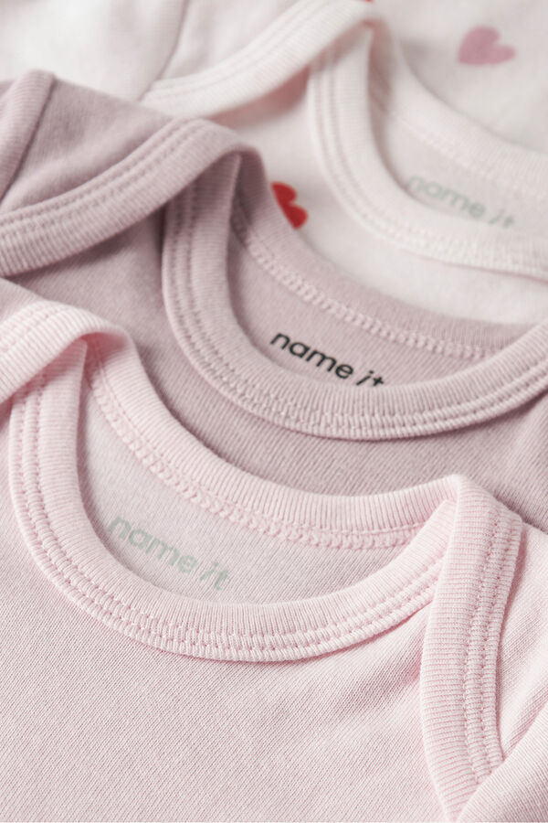 Name it Pack de 3 bodies coraz&oacute;n rosa