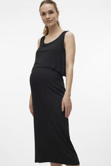 Womensecret Ärmelloses Midi-Kleid Maternity und Stillzeit  Schwarz
