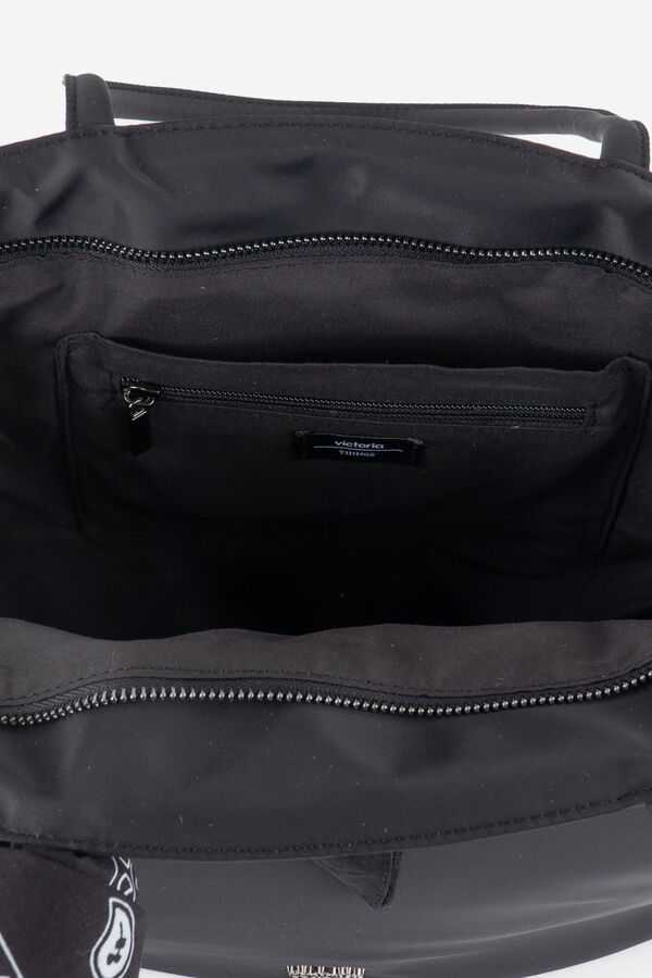 Victoria Mala tote bag em nylon preto