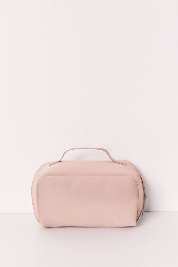 Women'secret Brown rubberized medium vanity case nude