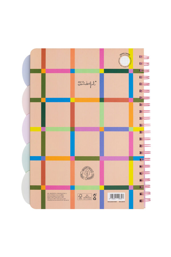 Mr. Wonderful Libreta A4 con interior a cuadros - Dreaming, creating, shining estampado