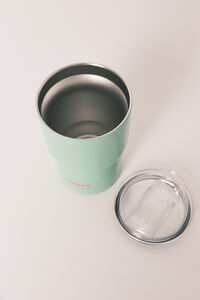 HI&BYE Green logo thermo mug