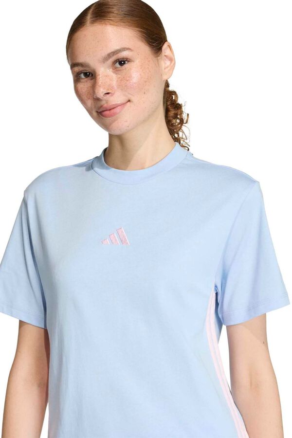 Adidas Camiseta casual 3 bandas Essentials estampado
