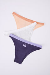 Womensecret Of grey, purple and orange cotton Brazilian panties 3 