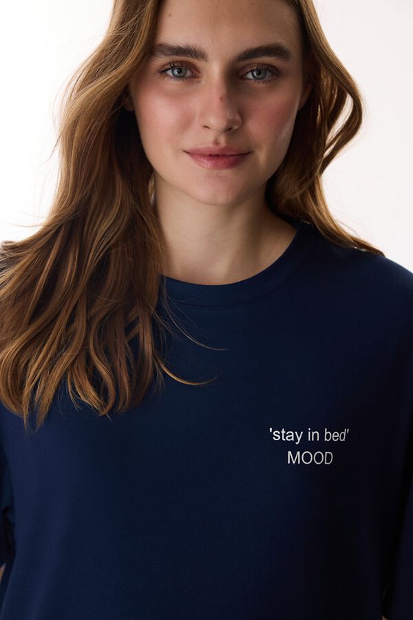 Penti Conjunto pijama largo rayas azul