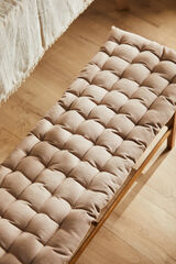 Womensecret Gavema washable cotton stone-coloured bench cushion szürke