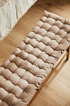 Womensecret Gavema washable cotton stone-coloured bench cushion gris