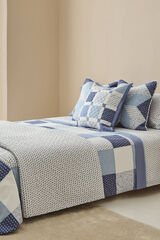 Textura Colcha Patchwork Ginko blue