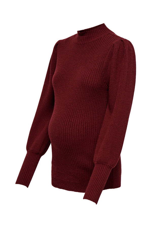 Only Maternity Jersey de canal&eacute; cuello perkins maternity burdeos