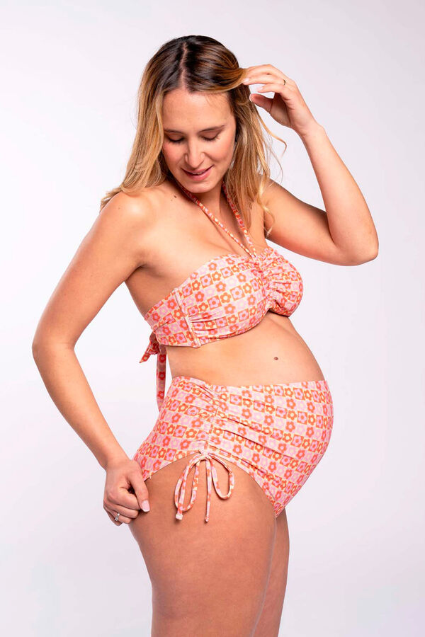 Womensecret Sparkly print maternity bikini brown