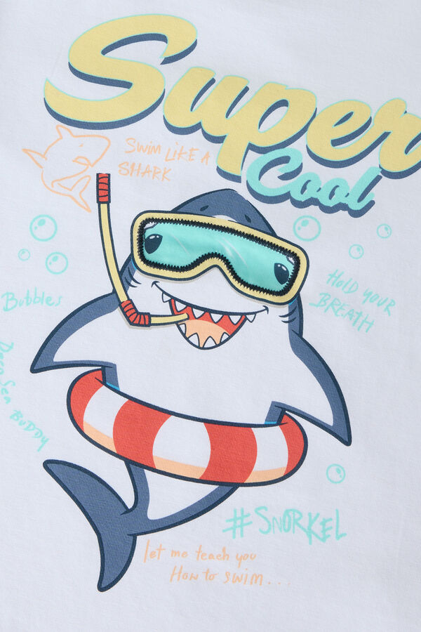 Name it Boys' 3D short sleeve T-shirt white