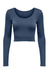 Womensecret Seamless long sleeve reversible sports bra blue