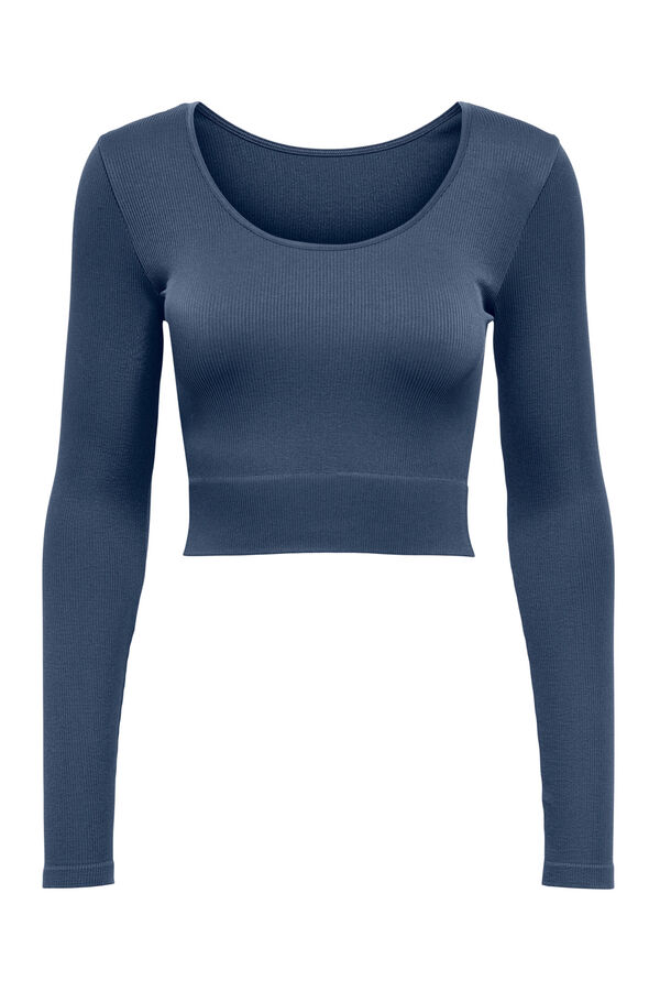 Womensecret Seamless long sleeve reversible sports bra bleu