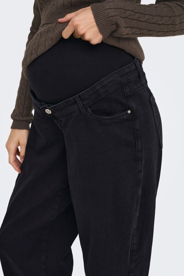 Only Maternity Jeans barrel maternity preto