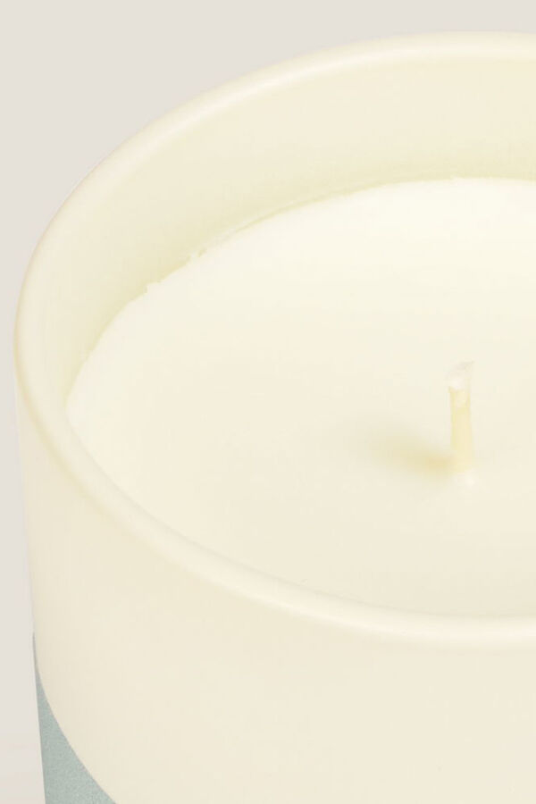 Textura Vela perfumada de ch&aacute; verde bege
