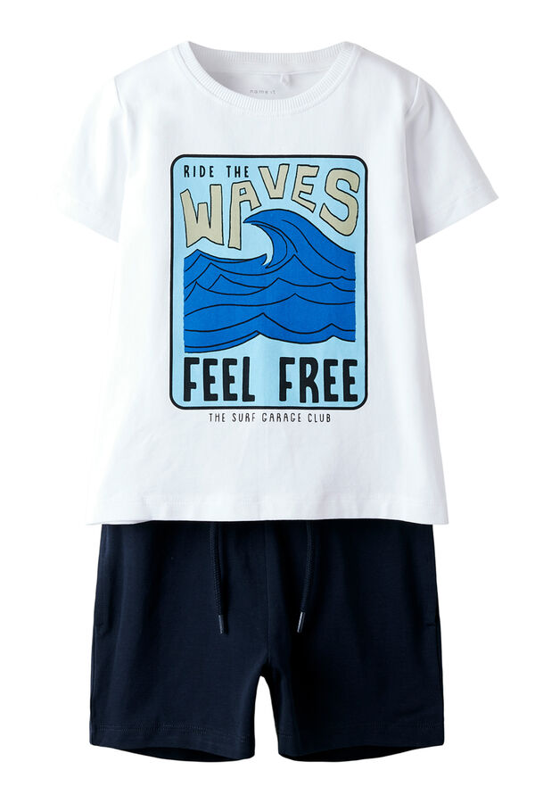 Name it Ensemble T-shirt et bermuda bleu