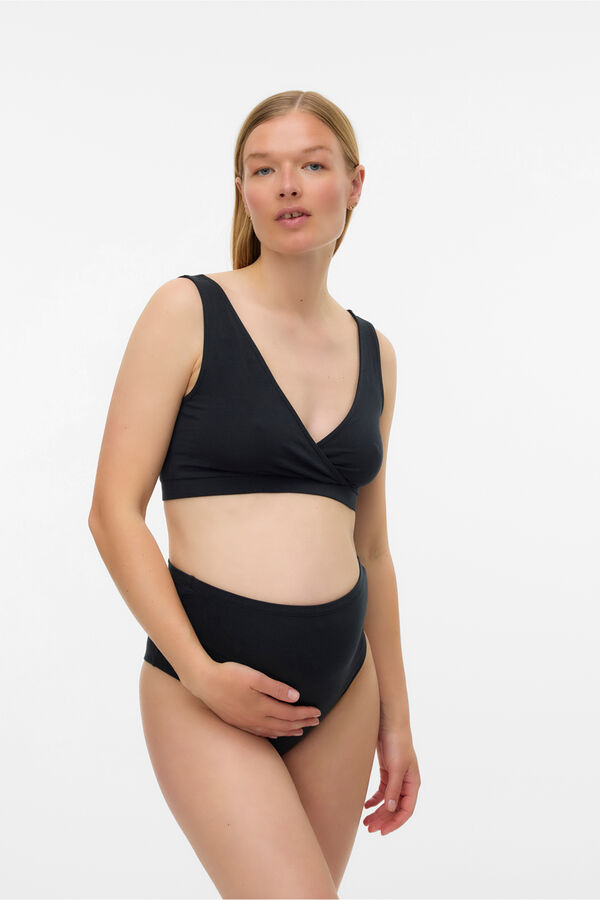 Mamalicious Seamless maternity breastfeeding bras Crna