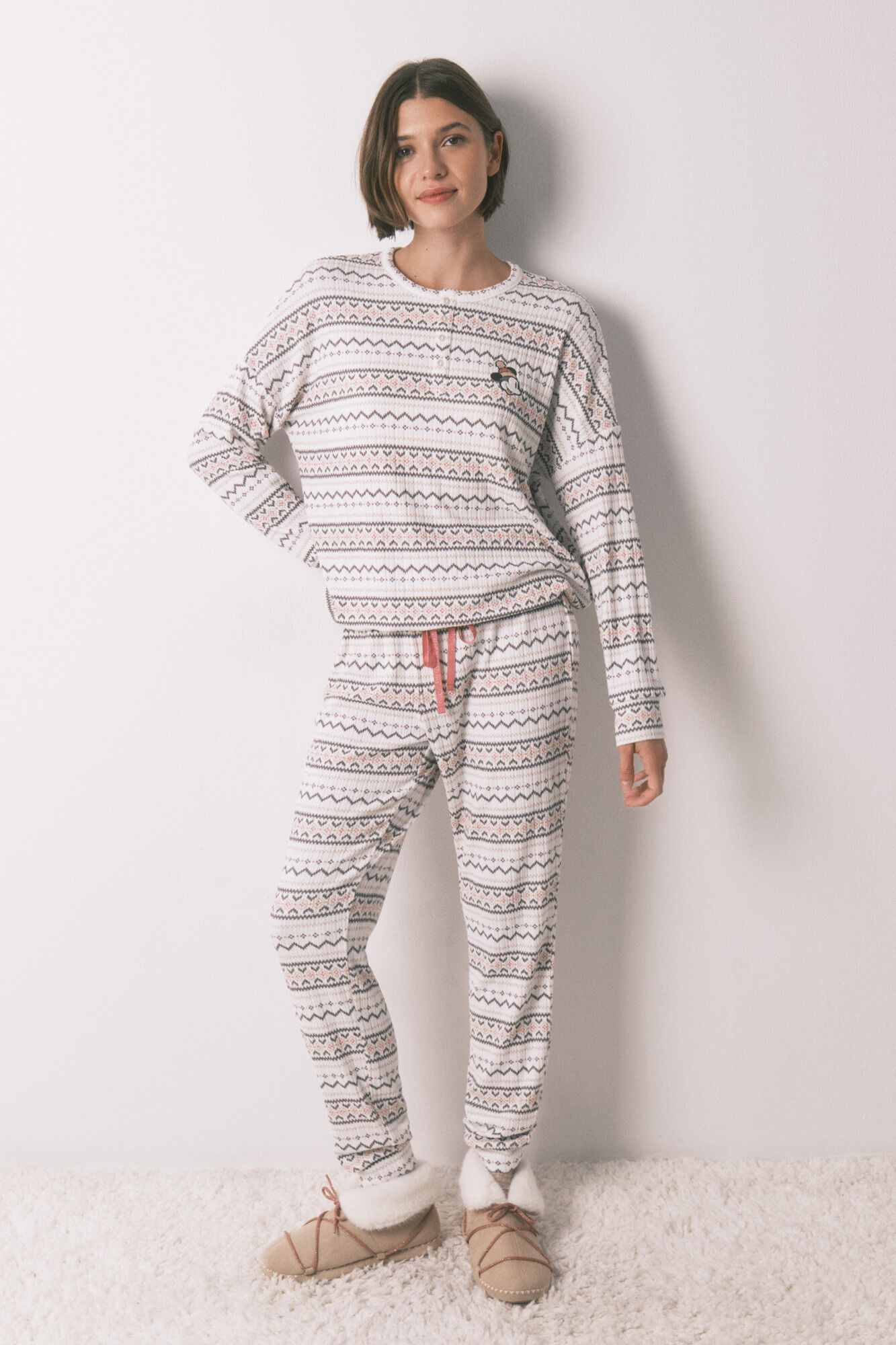 Women'secret Warm soft jersey-knit long pyjamas cenfas Mickey