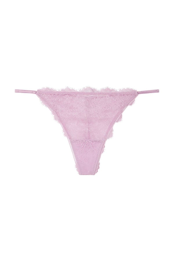 Womensecret Lilac lace Brazilian panty pink