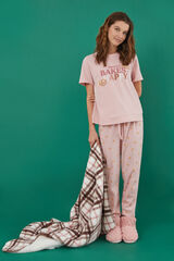 Womensecret Pyjama 100 % Baumwolle Rosa Manolo Bakes Rosa